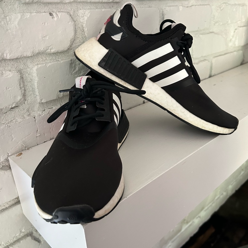 Adidas NMD R1 Black and White Shoes